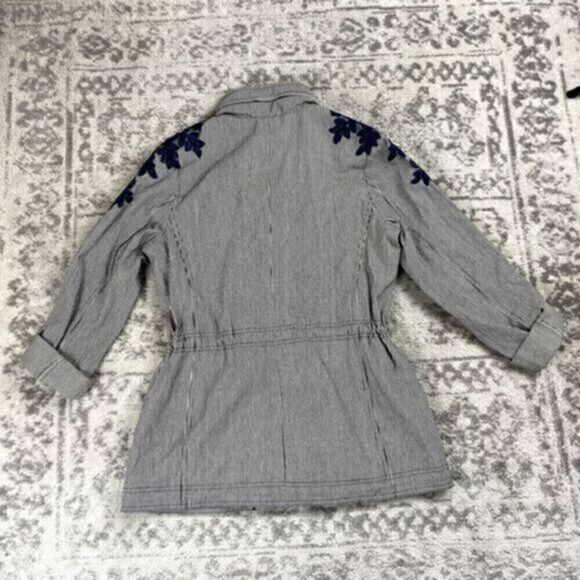 Vince Camuto Women's Jacket Floral Lace Multiple Pockets Full Zip-Up Size Small - Picture 7 of 7